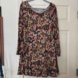 White Birch Multicolor Floral Long Sleeve Dress